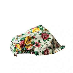 Longaberger vintage button floral  hat